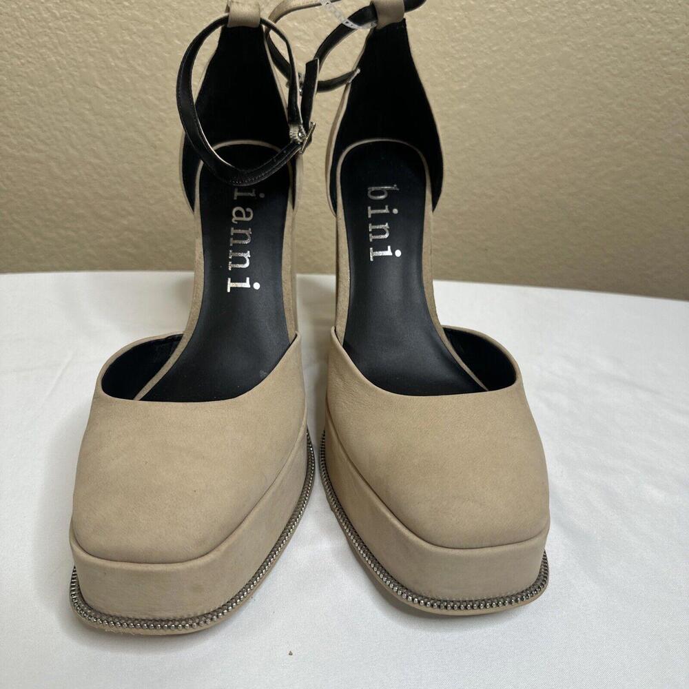 NEW Gianni Bibi Otten Size 9.5M Women Perfect Pink Chunky Suede Heel
